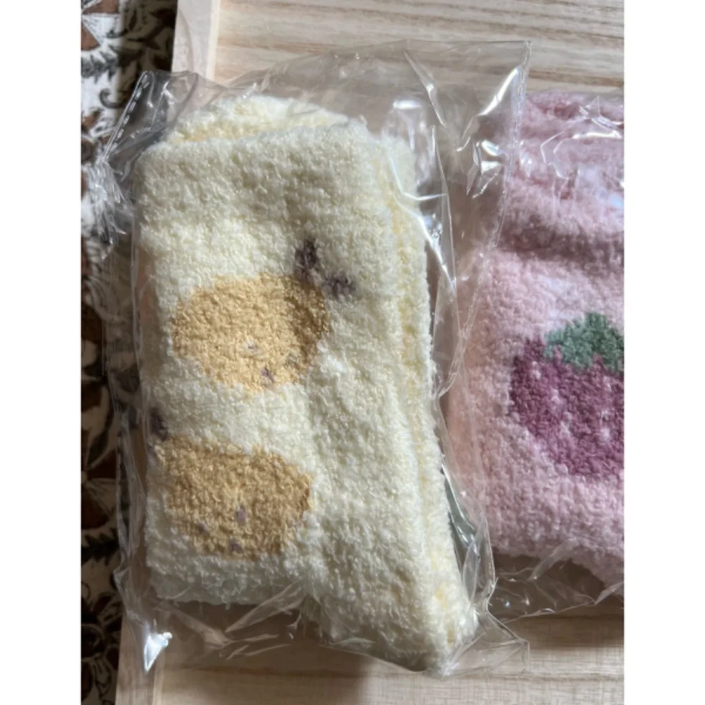 Fuzzy Fruit Socks Set of 5